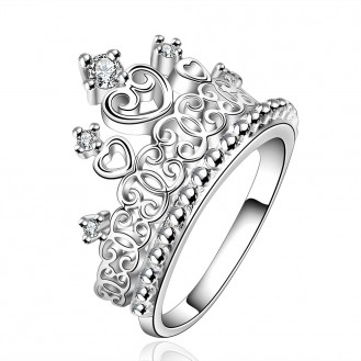 Женское кольцо VELI бижутерия с белыми фианитами Корона 165835