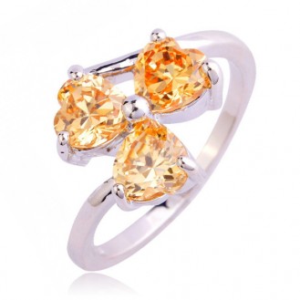 Женское кольцо бижутерия с камнями Жасмин Морганит