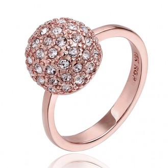 Женское кольцо VELI бижутерия с белыми кристаллами Blossom 160067, 18.2 размер