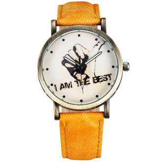 Наручные часы I Am the Best жёлтые