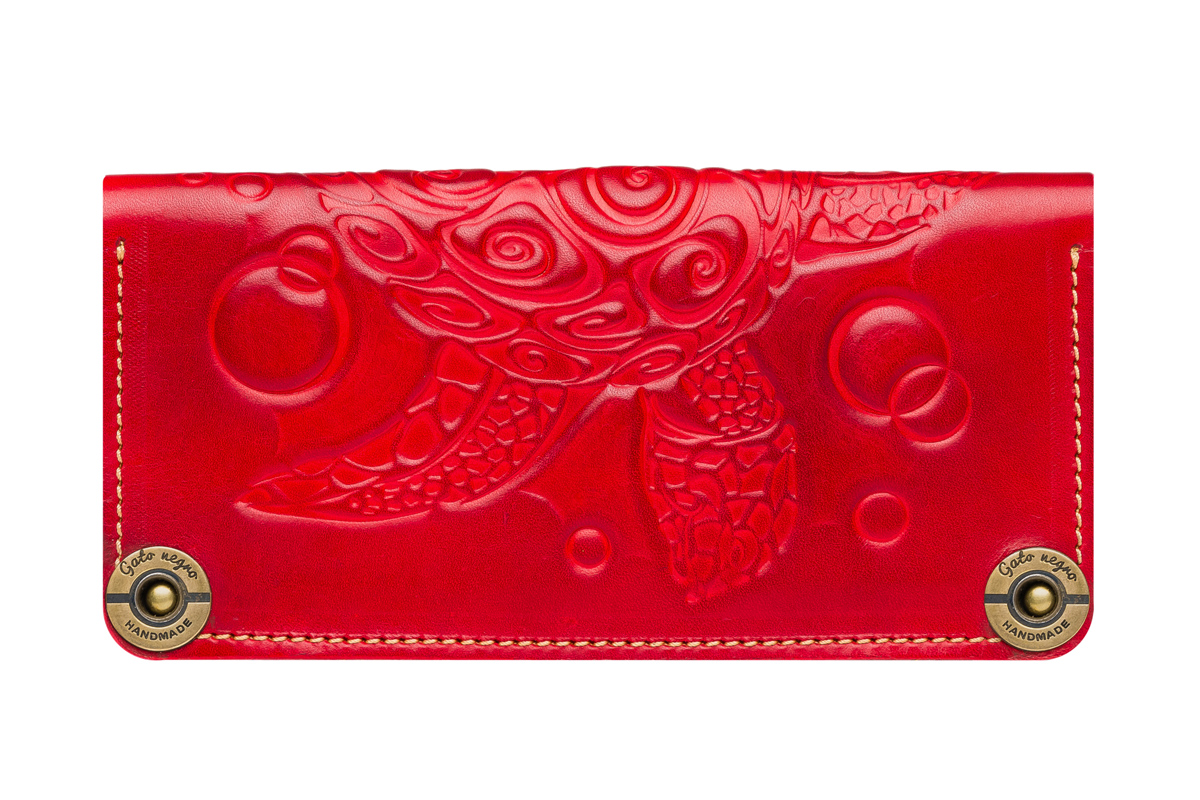 Кожаный кошелёк Gato Negro Turtle GN137 Red