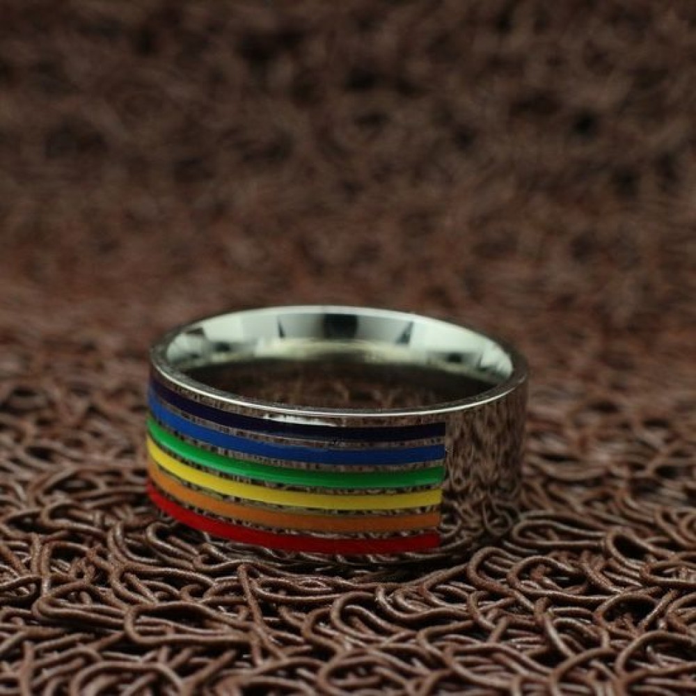 Фото 4Широкое кольцо VELI бижутерия из нержавеющей ювелирной стали ЛГБТ 171922